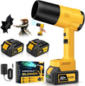 Leaf Blower Cordless, Handheld Leaf Blower with 2 X 4.0Ah Battery and Charger, Snow Blower with 6 Speed Modes
