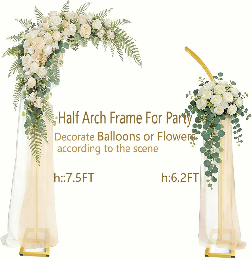 Square Balloon Arch Stand 6.6FT Metal Party Backdrop Stand 2-in-1 Dual-use