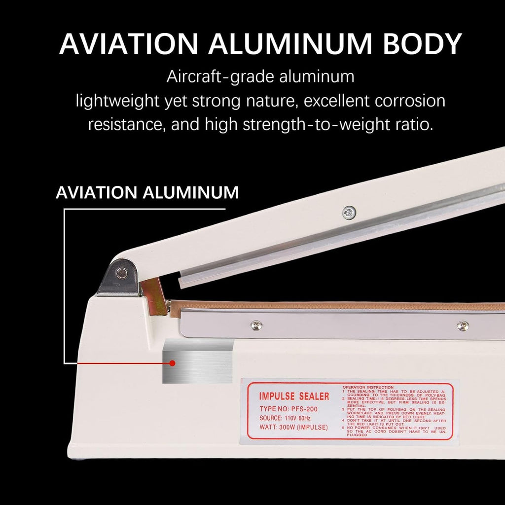 8 Inch Commercial Impulse Bag Heat Sealer Machine