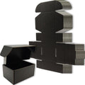 6x4x3 Shipping Boxes Set of 50, Black Mailer Corrugated Cardboard Box