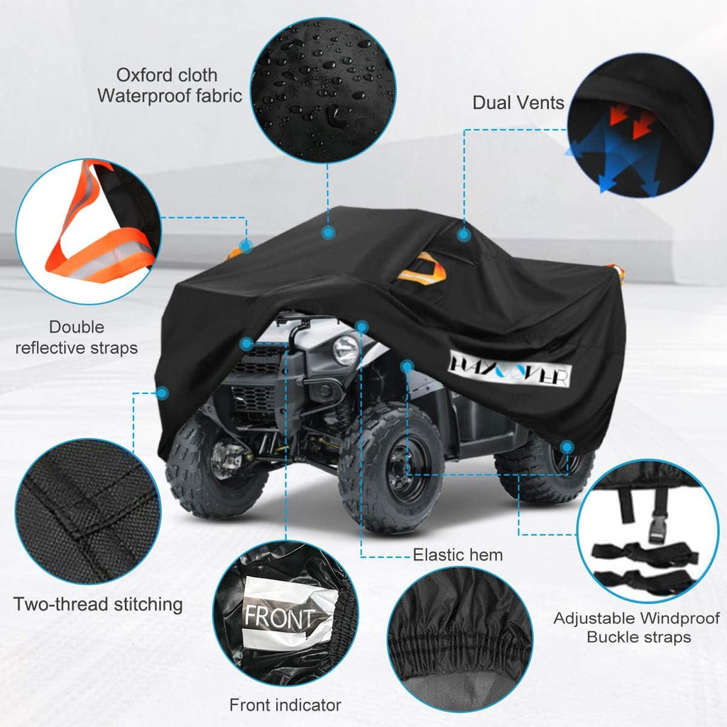 ATV Cover Waterproof Heavy Duty XXXL 102 Inches 300D Oxford Cloth Quad ATC 4 Wheeler Rain Cover All Weather for