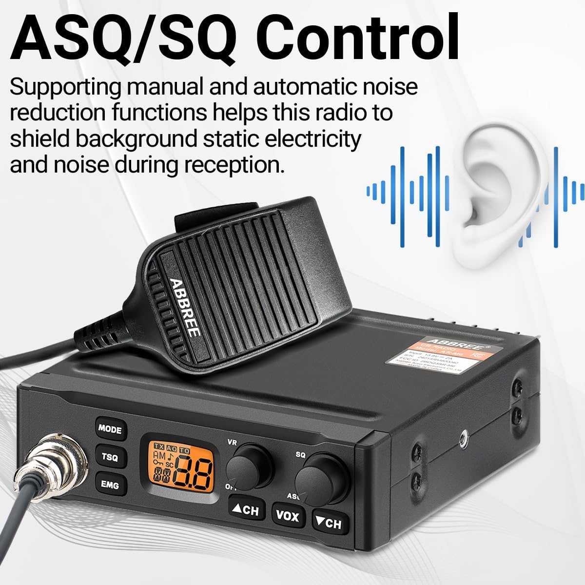 CB Radio for Truckers Long Range AM FM Professional CB Radios,Compact Design,Instant Emergency Channel 9/19,Full 40