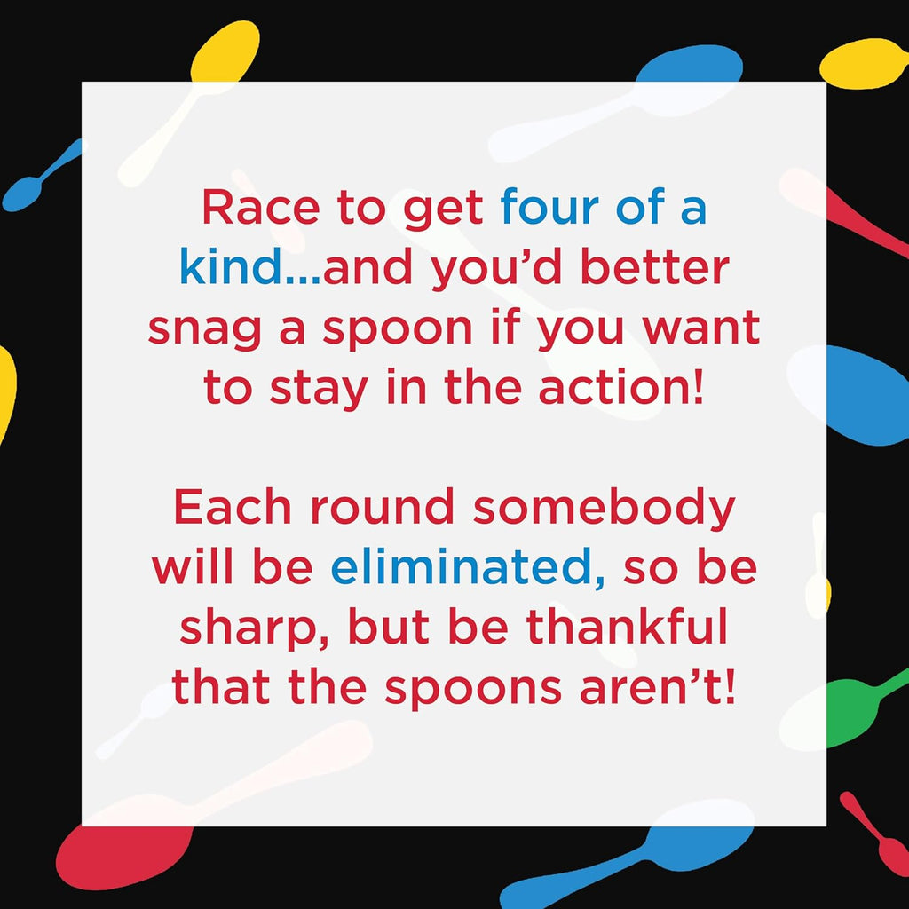Giant Spoons,Card Games for Kids - Spoons Game,Deck of Cards,Fun Family Games for Kids and Adults, Playing Cards,Game