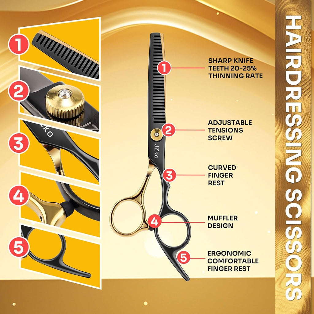 Hair Cutting Scissors Shears Kit, 6.7”Barber Shears, Professional Thinning Shears for Hair Cutting & Haircut Scissors