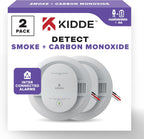 Hardwired Smoke & Carbon Monoxide Detector, AA Battery Backup Smoke Alarm, Interconnectable, LED Warning Light