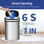 13 Gallon Stainless Steel Trash Can with Lid | Steel