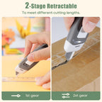 3-Pack Mini Ceramic Box Cutter, Retractable Utility Knife with Safety Lock & Keychain Hole, Magnetic Package Opener