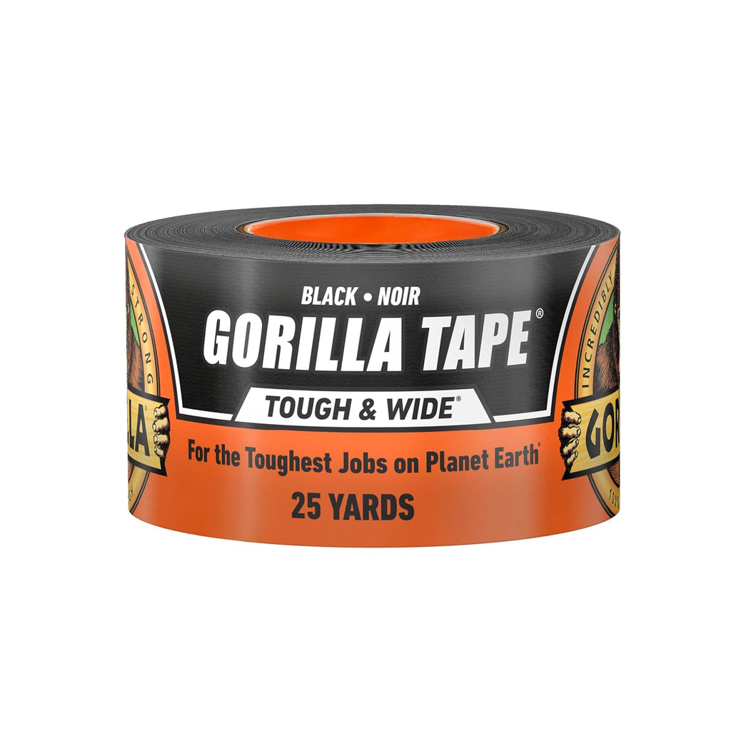 Tough & Wide Heavy Duty Duct Tape, Black, 2.88" x 25 yd, 1-Pack