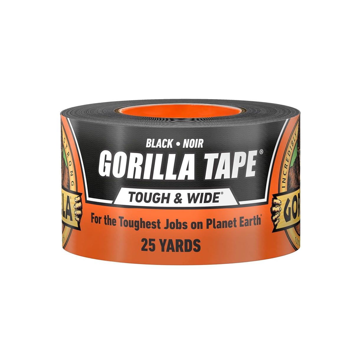 Tough & Wide Heavy Duty Duct Tape, Black, 2.88" x 25 yd, 1-Pack