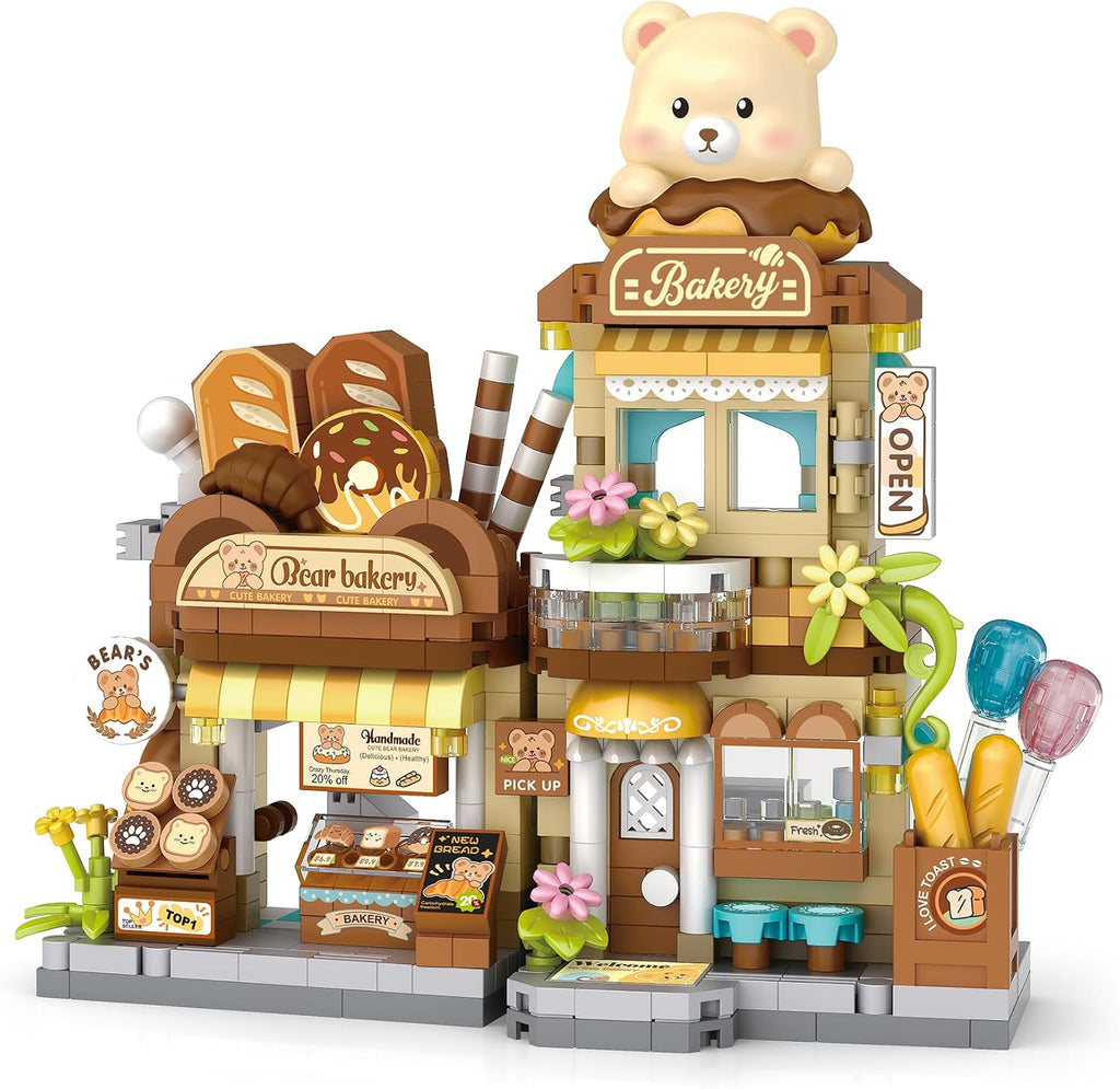 Bear Cub’s Bakery Mini Micro Building Blocks Toy Set