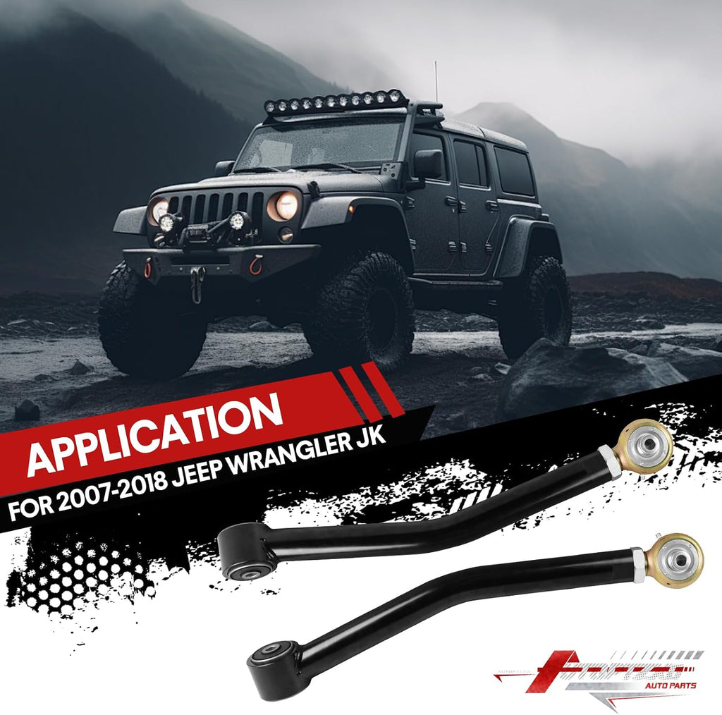 Suspension Front Lower Control Arms for 2007-2018 Jeep Wrangler JK/JKU 0-6" Lift Adjustable Control Arm Kit 2pcs