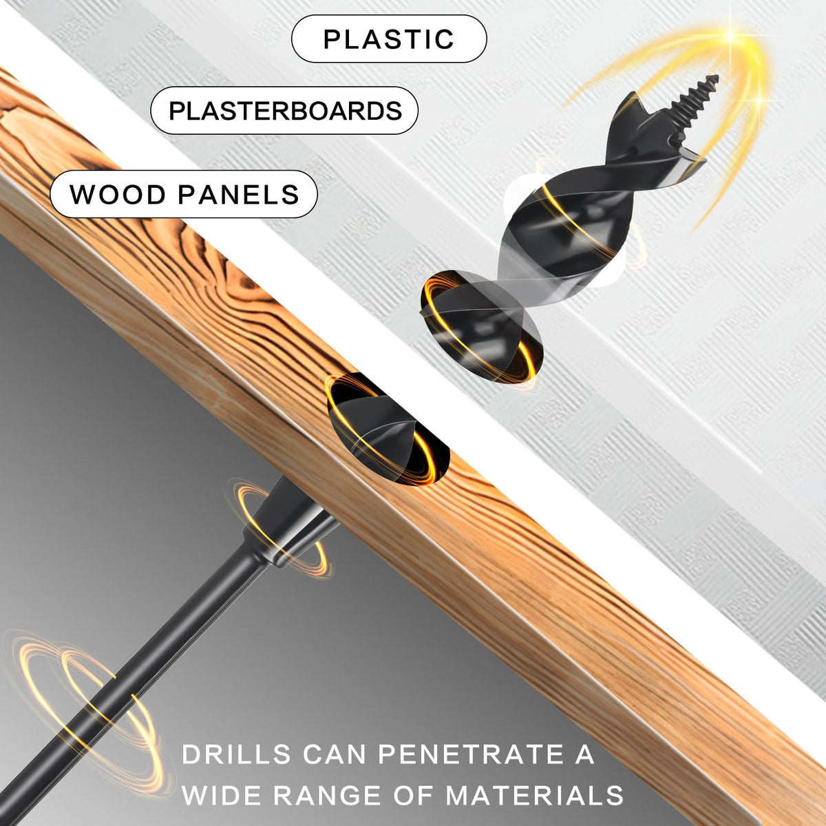 YY-LC Flexible Drill Bit for Wire Pulling,1/2 x 72 in. Flex Auger Drill Bit