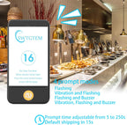 Restaurant Pager System,1640ft Long Range Restaurant Vibrating Buzzers with Beeping,Vibration,Flashing,10 Pagers for