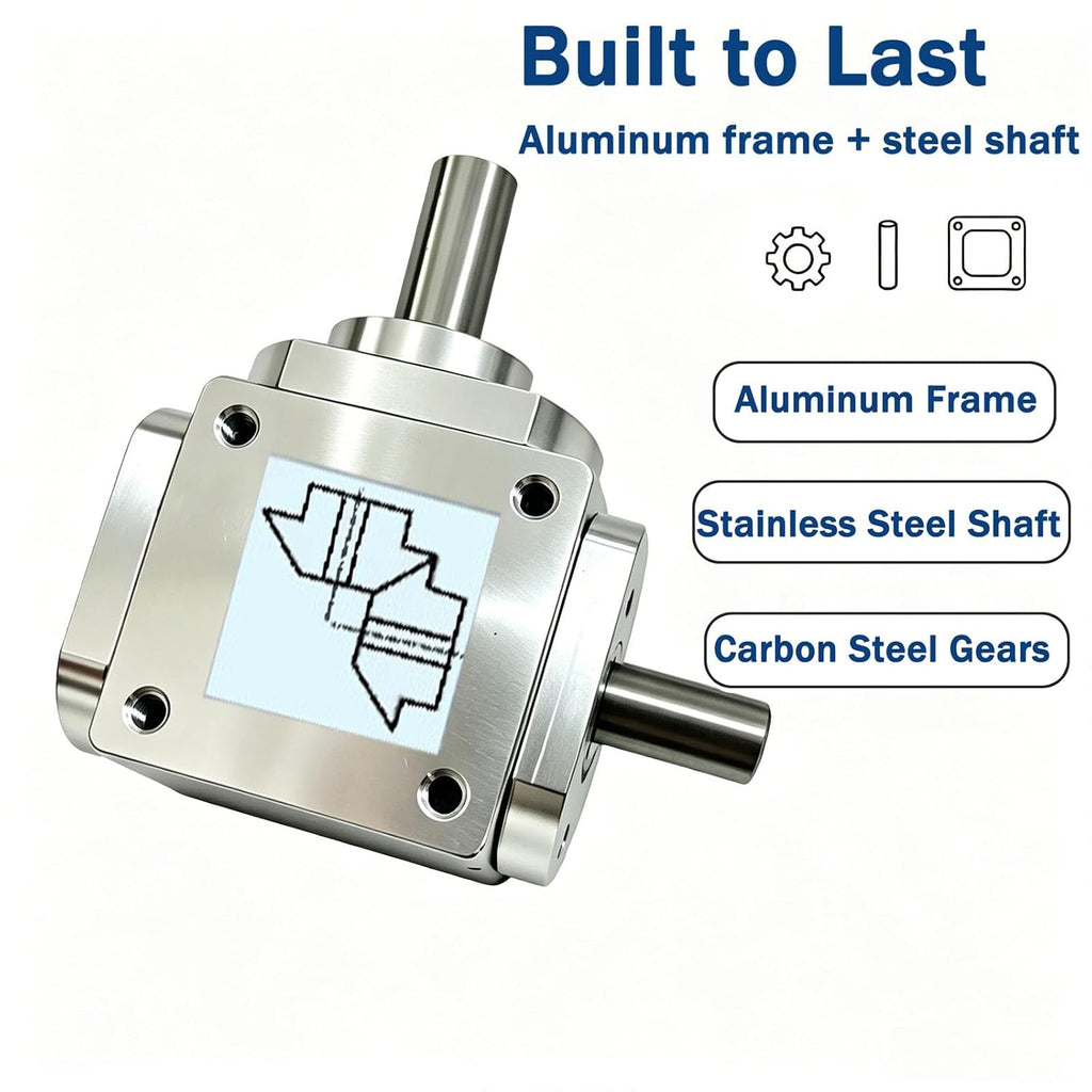 90 Degree Right Angle Gearbox 1:1 Bevel Gear Drive