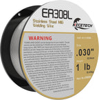 ER308L Stainless Steel MIG Welding Wire, .030“ Diameter 1 Pound Spool