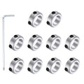 MECCANIXITY 10Pack Shaft Collar 10mm Bore 6mm Thick 16mm OD Silver