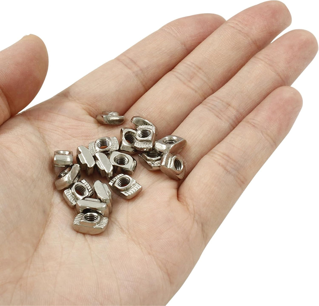 100Pcs M4 2020 Series T Nuts Carbon Steel