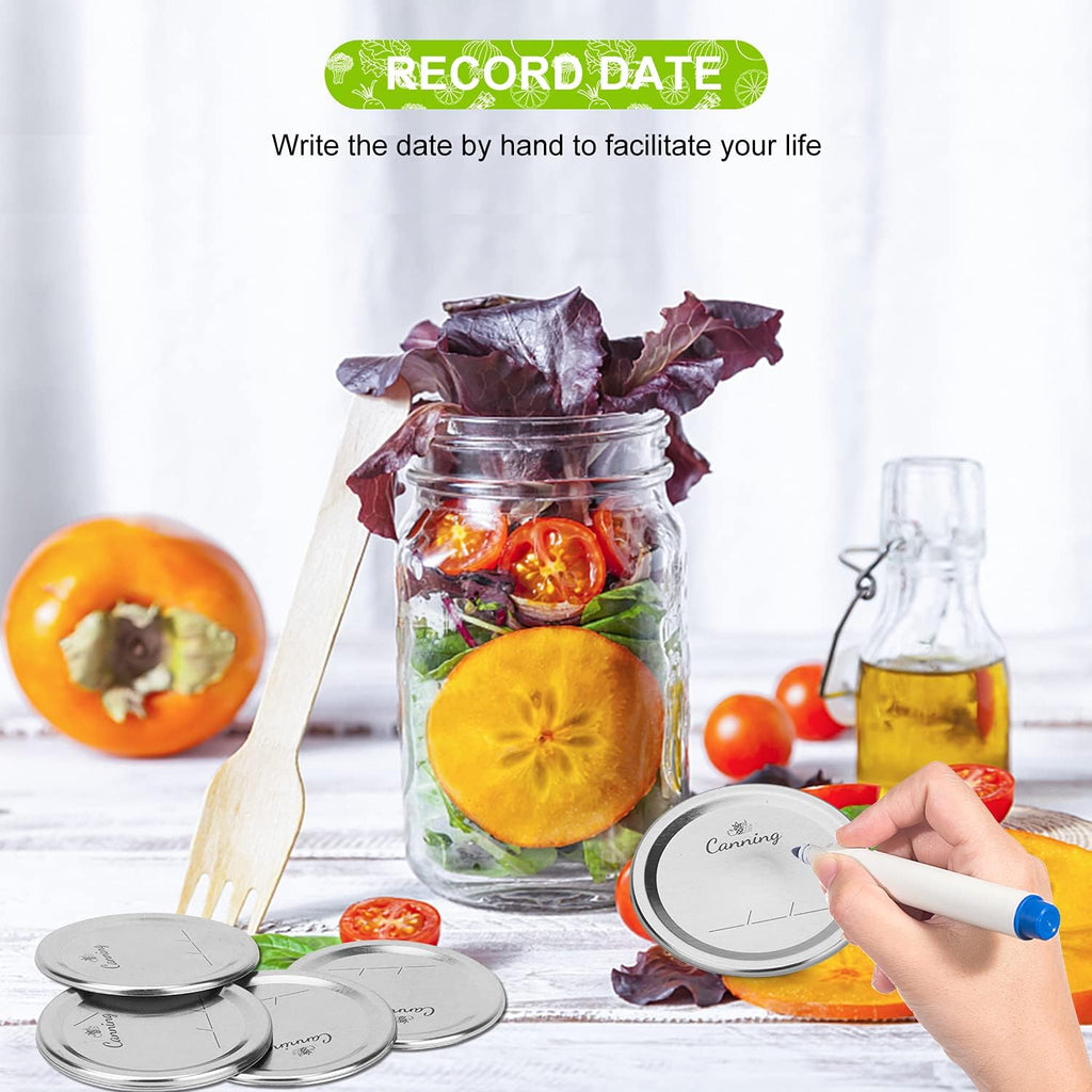 204 Pack Regular Mouth Canning Lids for Mason Jars, 70mm