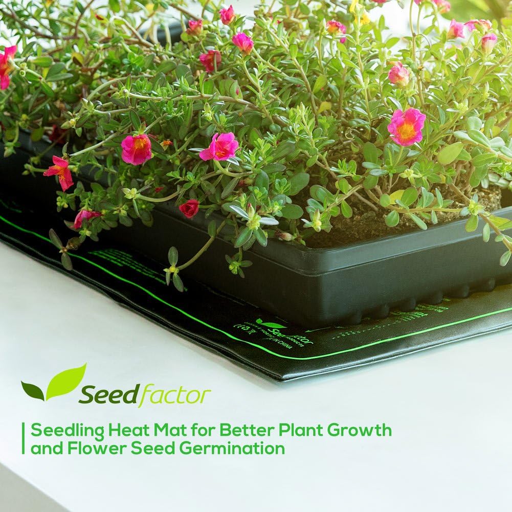 MET Certified 2 Pack Seedling Heat Mat, Seedfactor Waterproof Durable Germination Station Heat Mat, Warm Hydroponic