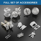 2 Set All Keyed Same Entry Door Knobs and Single Cylinder Deadbolt Combo Set for Entrance and Front Door, Keyed Alike