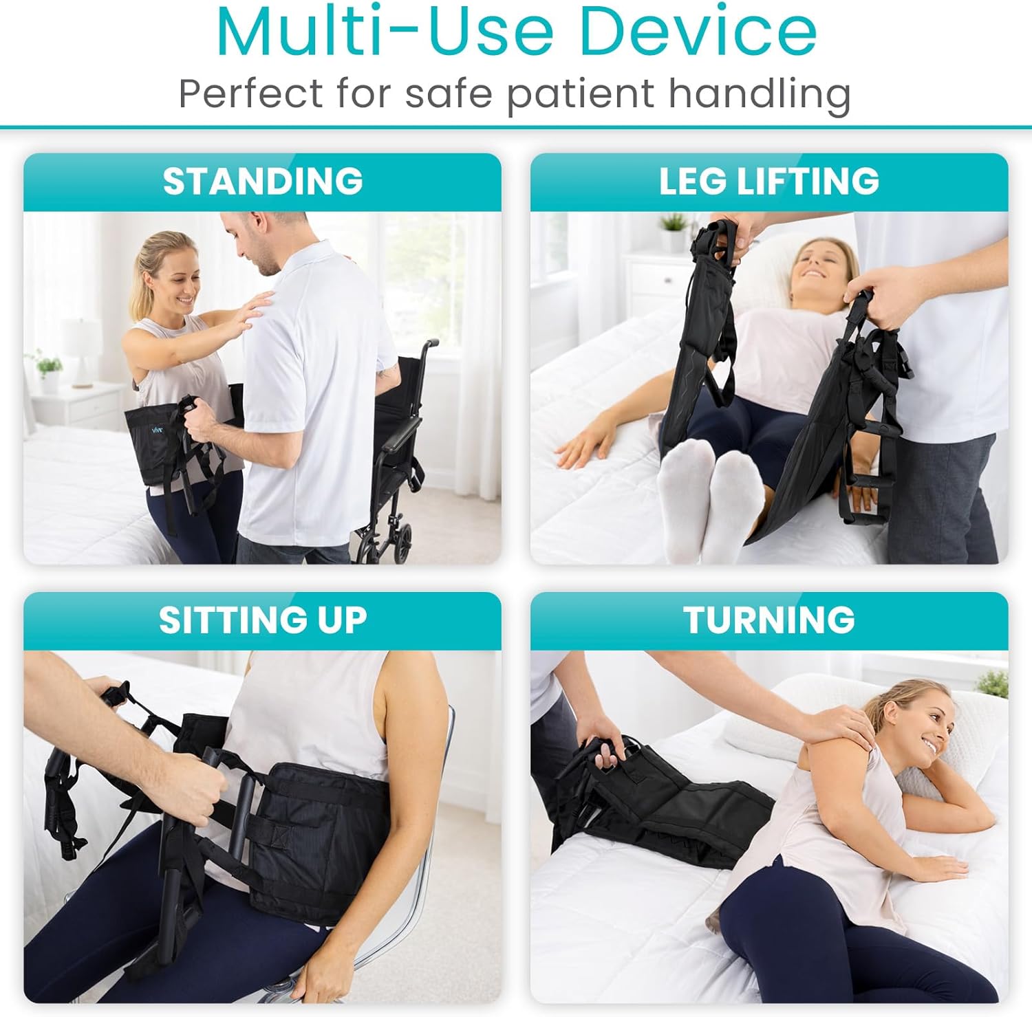 Transfer Sling - Padded Assist Gait Belt - Heavy Duty Patient Lift