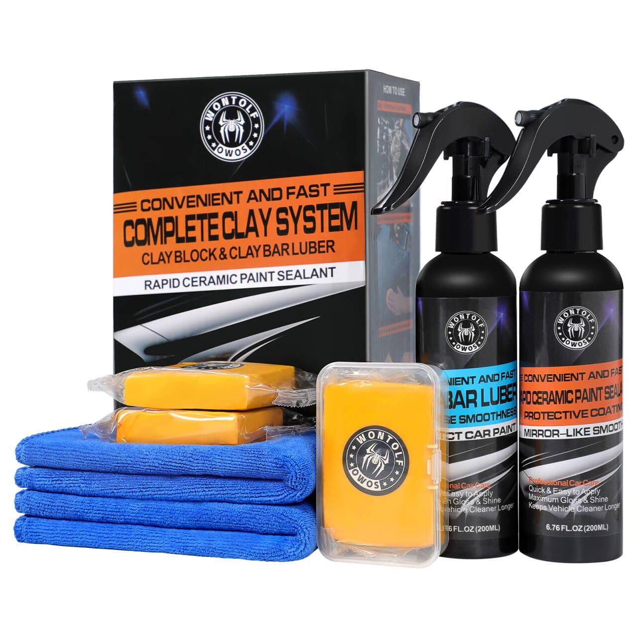 Heavy Duty Car Clay Bar Auto Detailing Clay Luber Synthetic Lubricant Kit - Ceramic Coating Spray Ceramic Coating for
