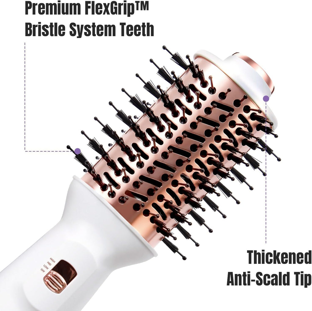 Hair Dryer Brush Blow Dryer Brush 4 in 1, 2 Inch Hot Air Brush for Hair Drying & Styling | Ionic Oval Barrel for