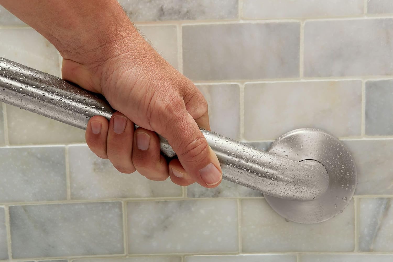Home Care Bathroom Safety 24 Inch Stainless Steel Handicap Grab Bar for Bathtub and Shower, Heavy Duty Handle
