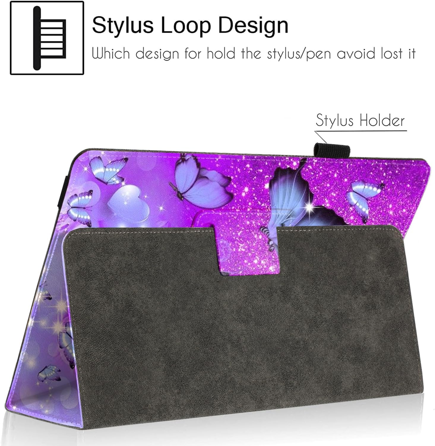 Universal 10 10.1 Inch Android Tablet Case,Slim Folding Stand Cover for All 9"-10.5" Touchscreen Tablet Case with