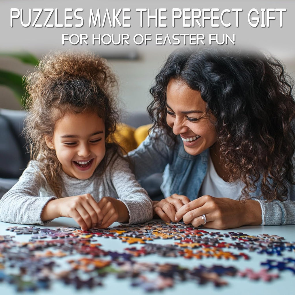 Sunflower African Girl Jigsaw Puzzle for Adults 1000 Pieces, Cute Afro Curly Hair Girl Puzzles Colorful Floral Art