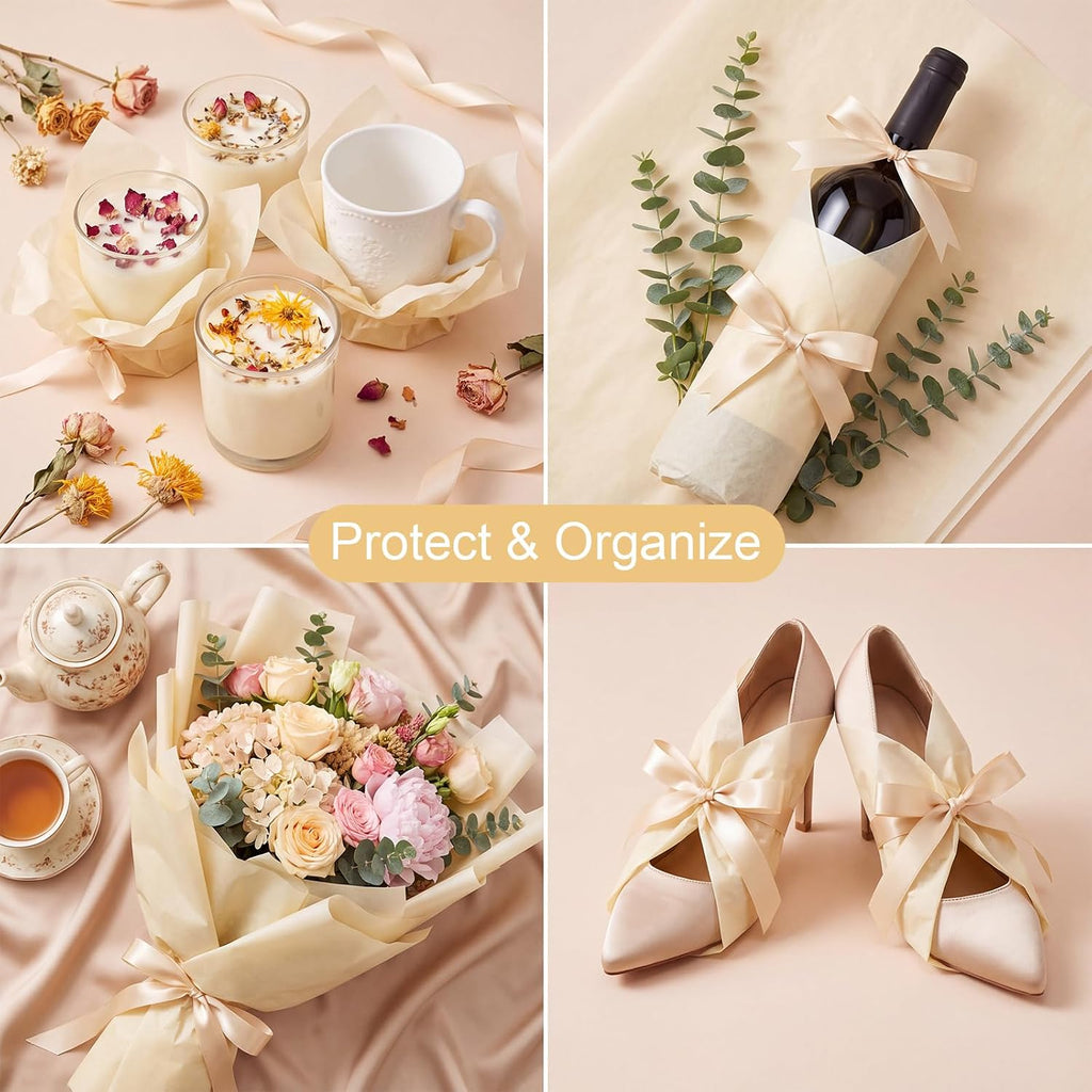 160 Ivory Tissue Paper for Gift Bags 20 x 14 Inch Cream Tissue Paper