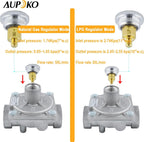 Aupoko 1/2" Gas Grill Regulator NG & LPG Interchange Pressure Regulator