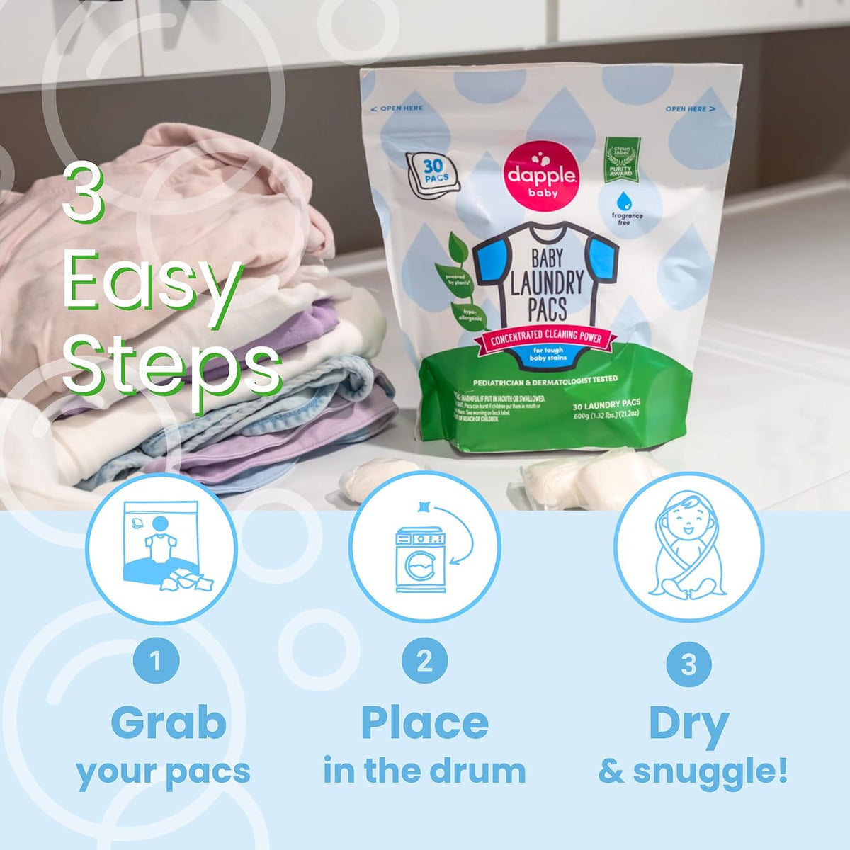 Baby - Laundry Detergent Pacs - 30 Count