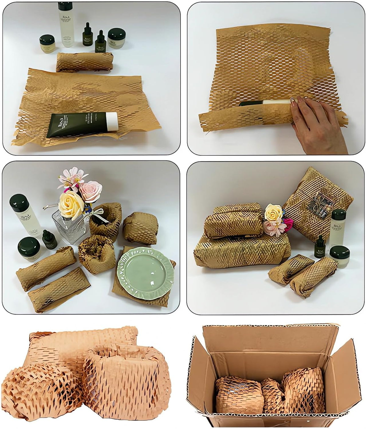 Thickened Honeycomb Packing Paper (80g/m²‌), Protective Wrapping