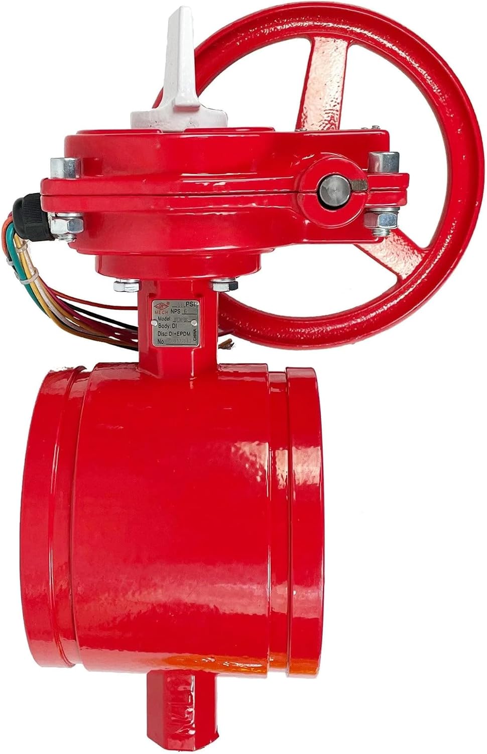 4" MECH GROOVED BUTTERFLY VALVE WITH TAMPER SWITCH, normally CLOSED, UL/FM