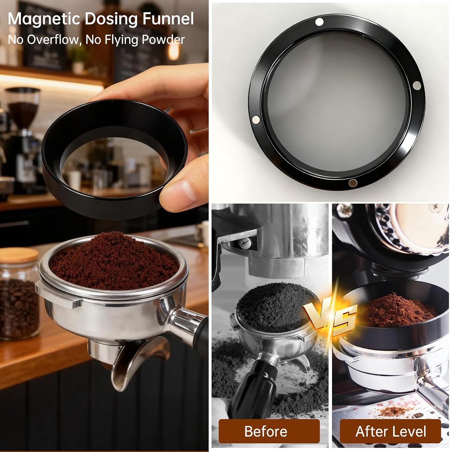 51mm Espresso Accessories Kit, 9 Pcs Espresso Tamper Tools Set | Calibrated Tamper, Acacia Wood Station, Distributor