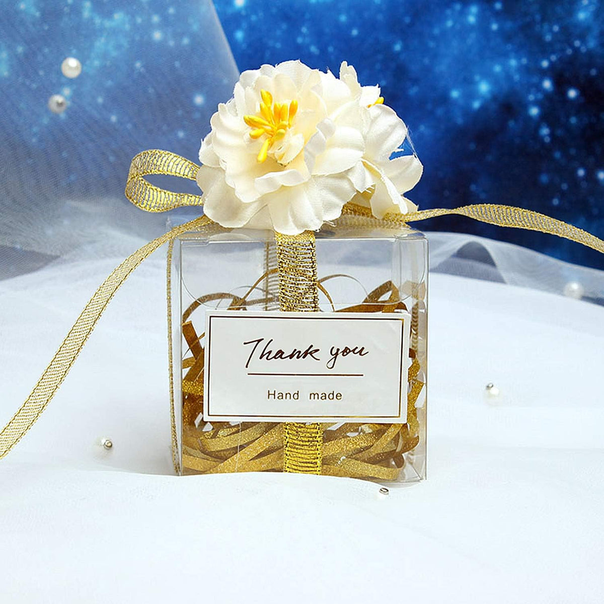 Clear Candy Gift Box,30 Pack Empty Clear PVC Plastic Boxes Gift Boxes for Party Favors, Wedding, Birthday Presents