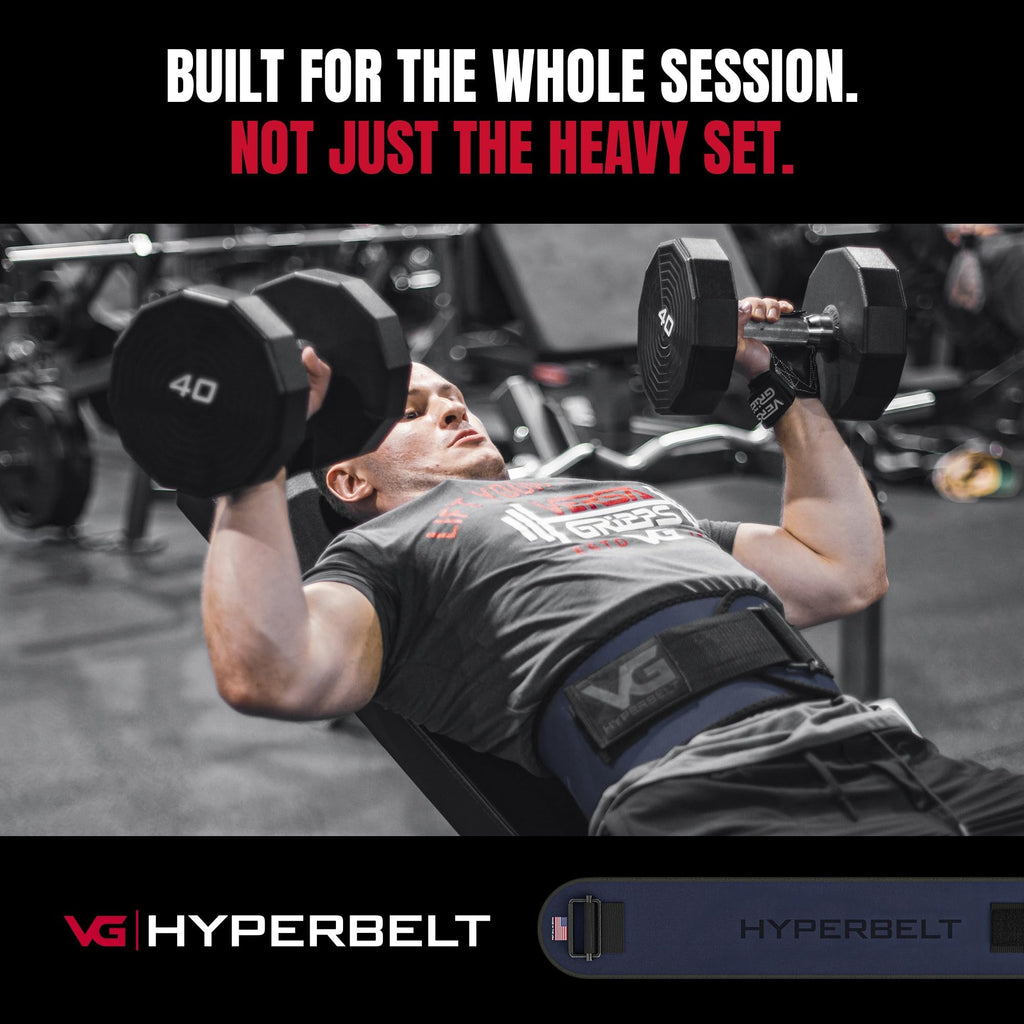 Hyperbelt Weightlifting Belt, Size XS, Blue