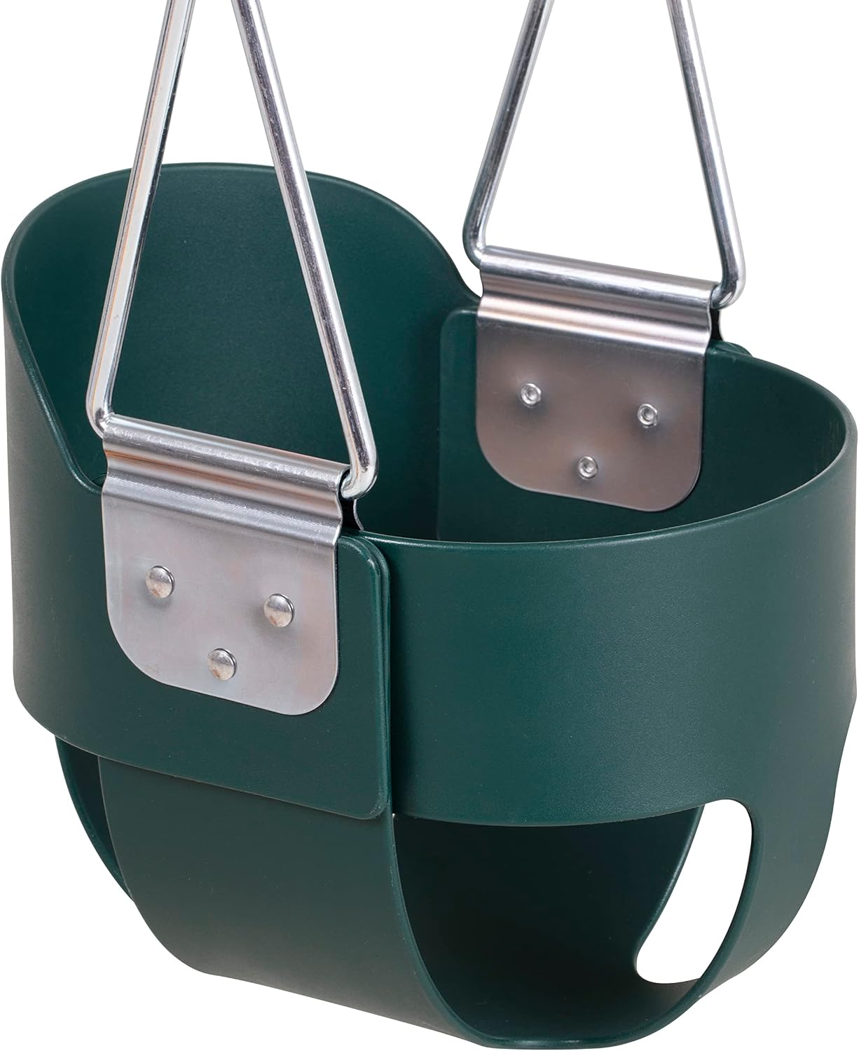 High Back Full Bucket Playset Toddler Swing with Plastisol-Coated Chains Green