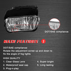 Driving Fog Lights Lamps Replacement for Chevy Silverado 2003 2004 2005 2006 2007 All Models Avalanche 2002-2006