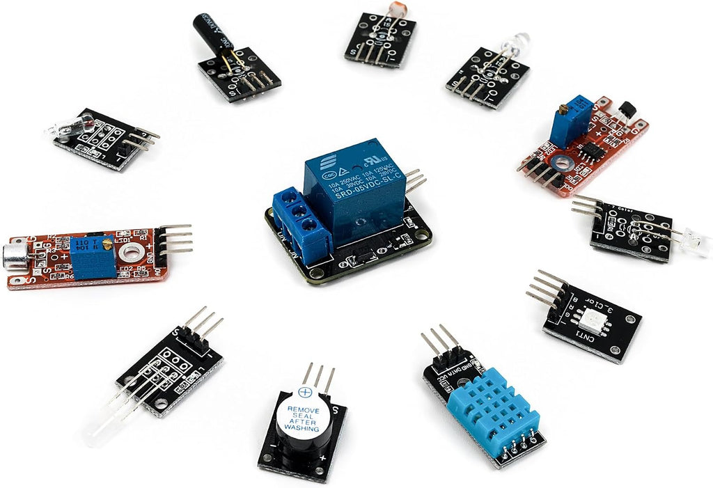 37 in 1 Sensor Module Kit for Arduino Starters - Sensor Kit DIY for Raspberry Pi Mega2560 UNO R3 Nano Including Tutorial in USB Flash Driver