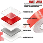 2 Roll Reflective Tape, Trailer Caution Tape Roll, Reflector Tape Outdoor Waterproof, 2Inx160Ftx2=320Ft, Strong