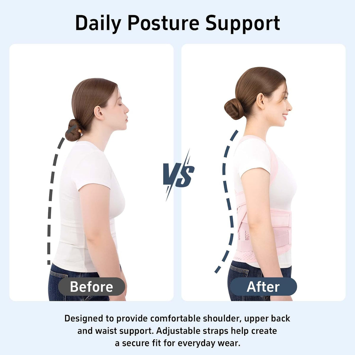 Posture Corrector for Women and Men, Back Brace Posture Corrector with Full Back Support, Adjustable Shoulder Brace