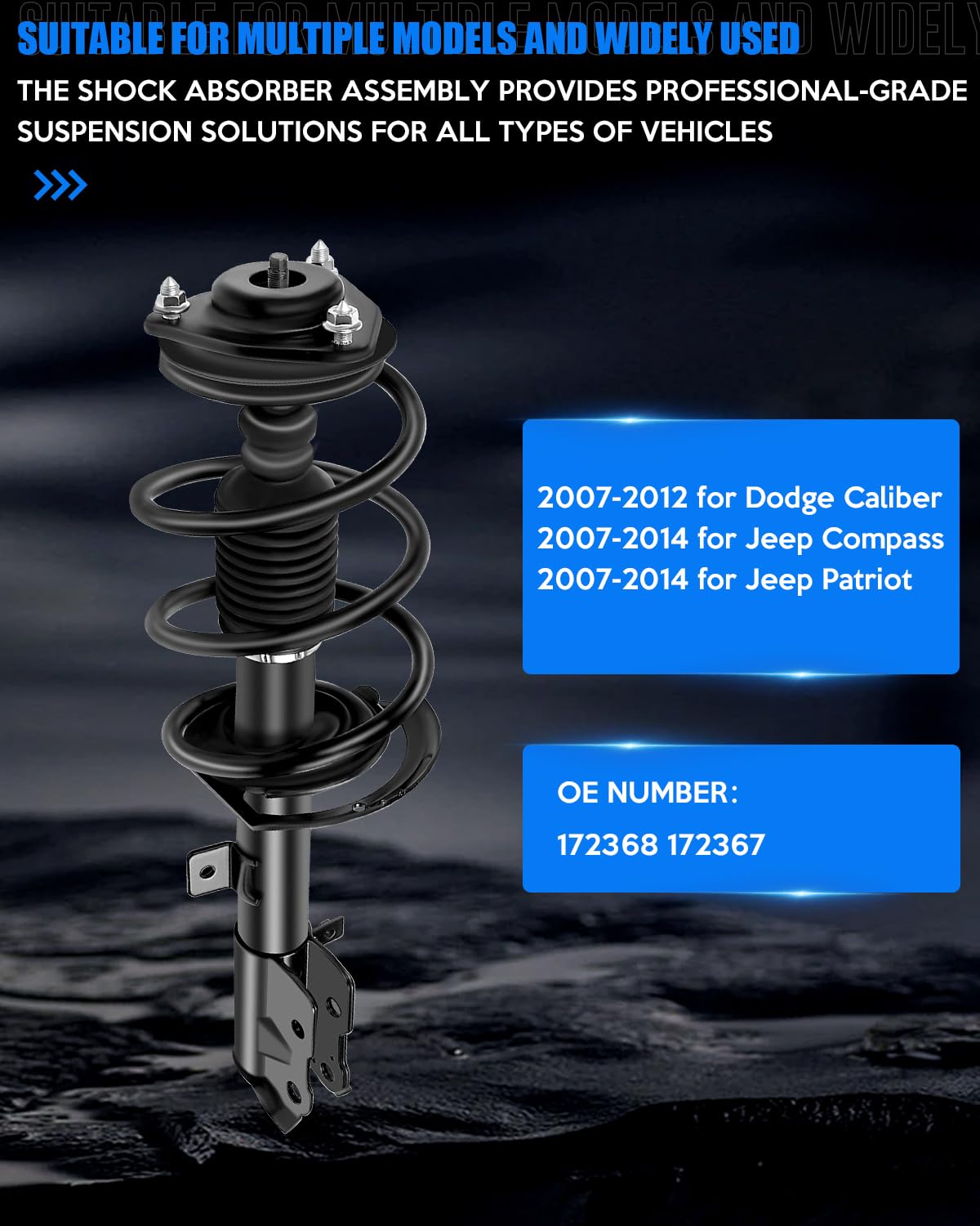 KFKGF Front Struts Assembly Fit for Jeep for Compass 2007-2017 4WD 172367