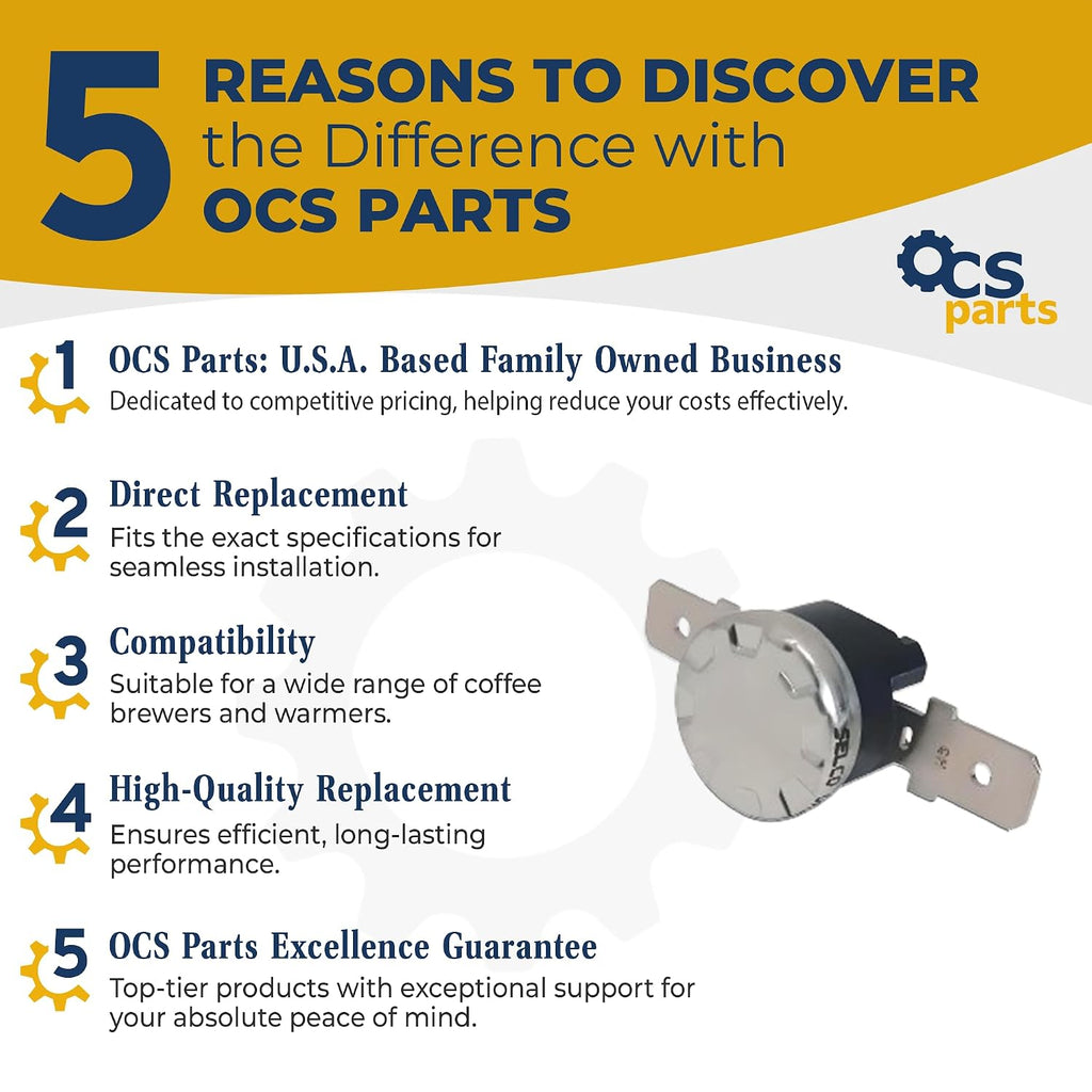OCS Parts 3-Pack Bunn 29329.1000 Hi Limit Thermostats