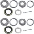 2 Sets L68149 L44649 Trailer Hub Bearings Kit with Tang Washers