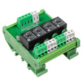 Relay Board, Relay Module 4 Channel 1 SPDT DIN Rail Mount 24V DC/AC