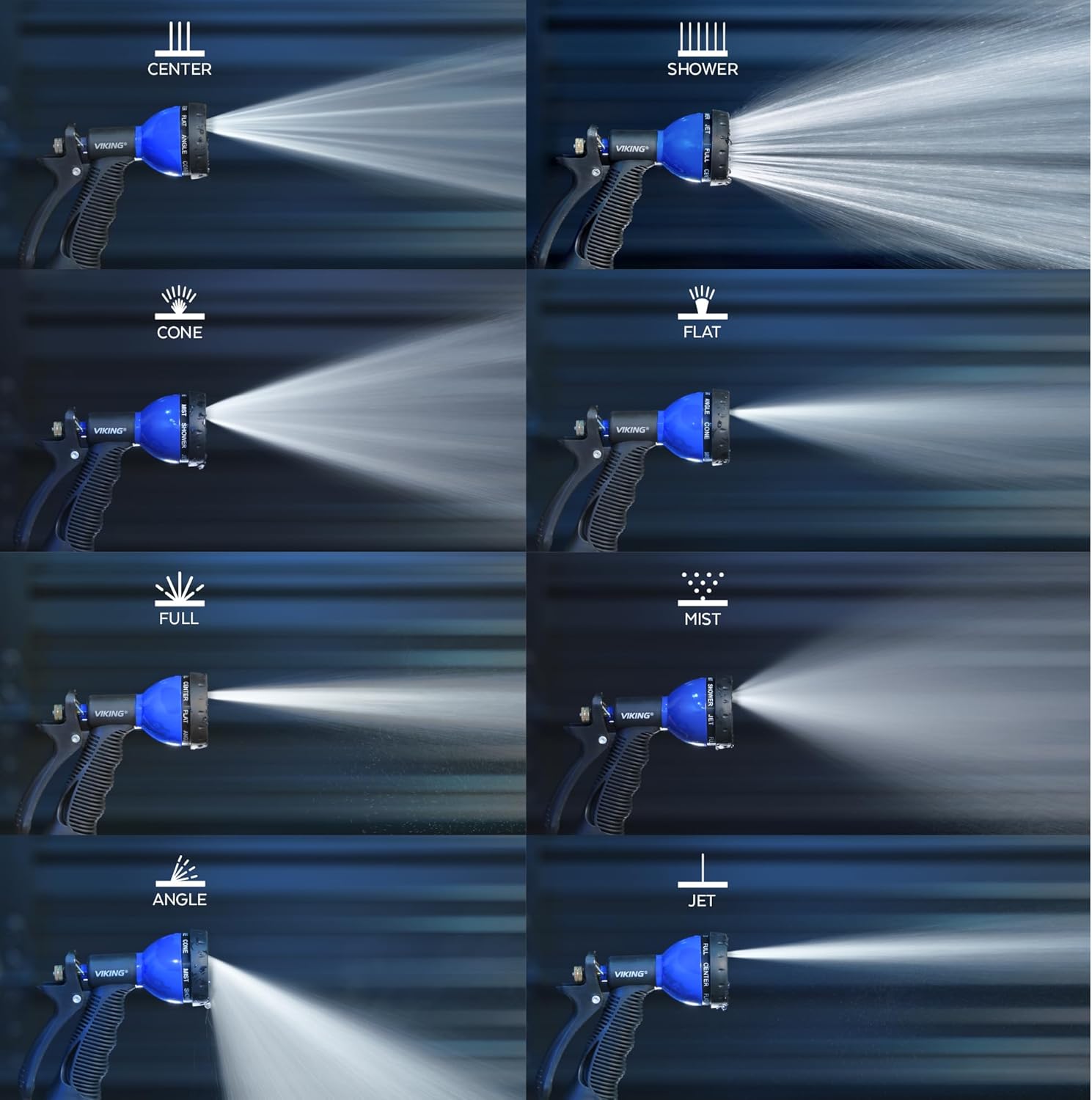 Hose Nozzle, Garden Hose Nozzle with 8 Spray Patterns, Adjustable and Heavy Duty for Washing Car, Watering Plants
