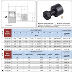 XIKE 2 Pcs CF 2 SB Double Rubber Seals Cam Follower Bearings