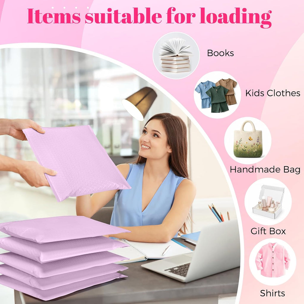 Bubble Mailers 10x13" Padded Envelopes Lavender Purple 40 Pack